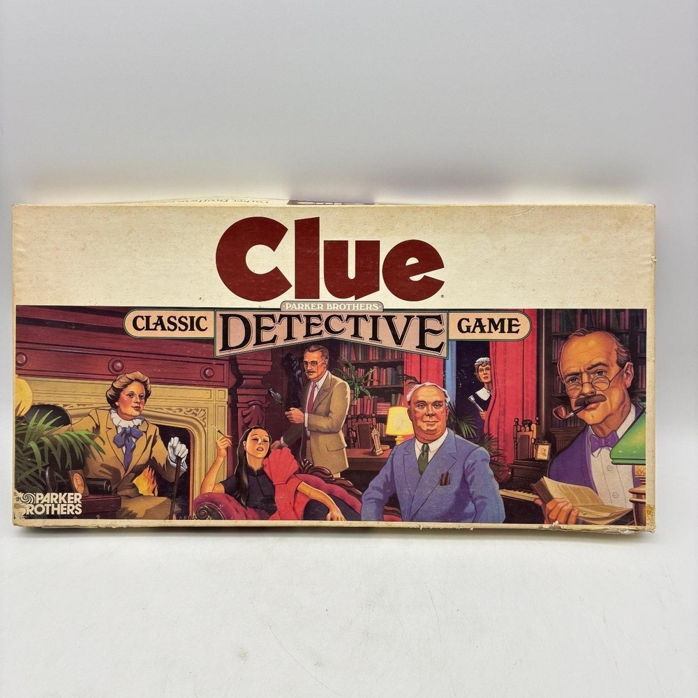 Vintage Clue Board Game 1986 Parker Brothers Classic Detective 100% Complete